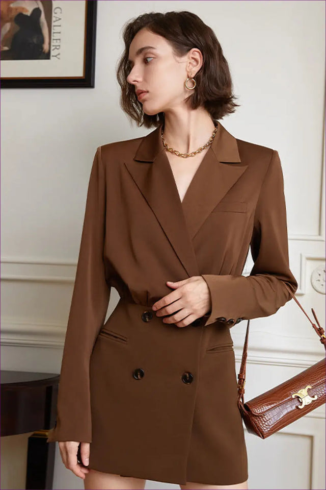 Double Breasted Blazer Mini Dress