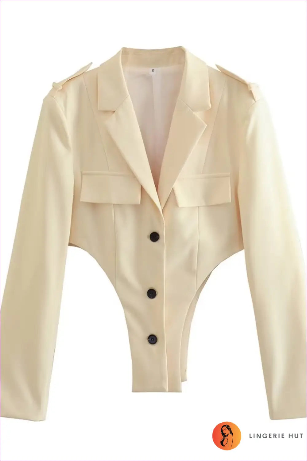 Blazer Set with Cut-out Details - Power Meeting Ready - Xs / Beige Suit - co Ord - Lingerie Hut - All Season • Casual