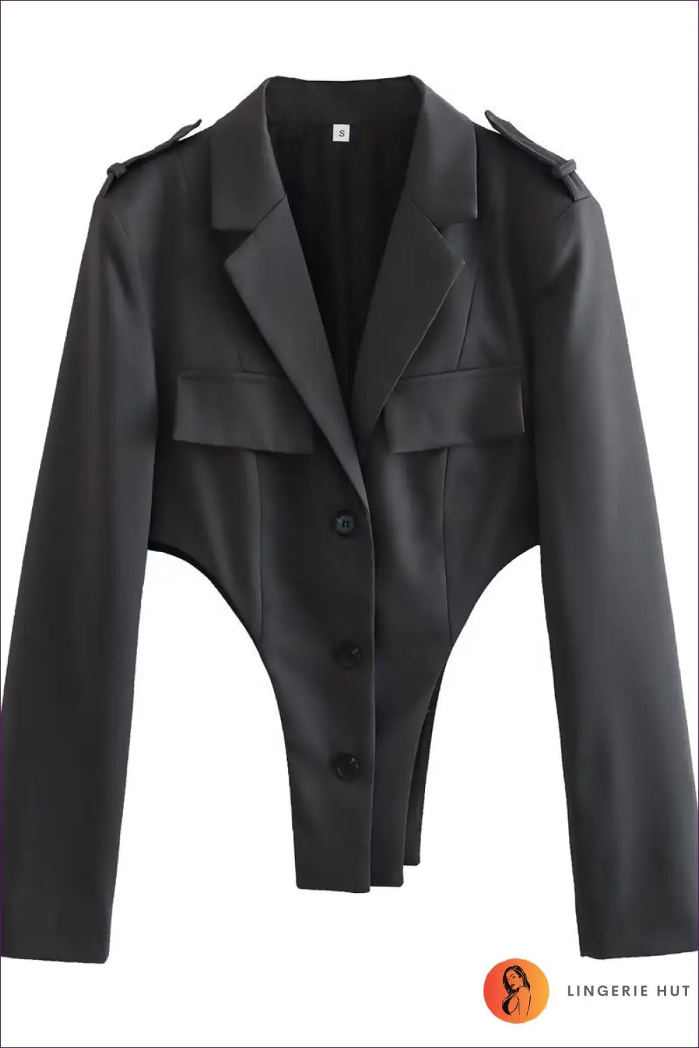 Blazer Set with Cut-out Details - Power Meeting Ready - Xs / Black Suit - co Ord - Lingerie Hut - All Season • Casual