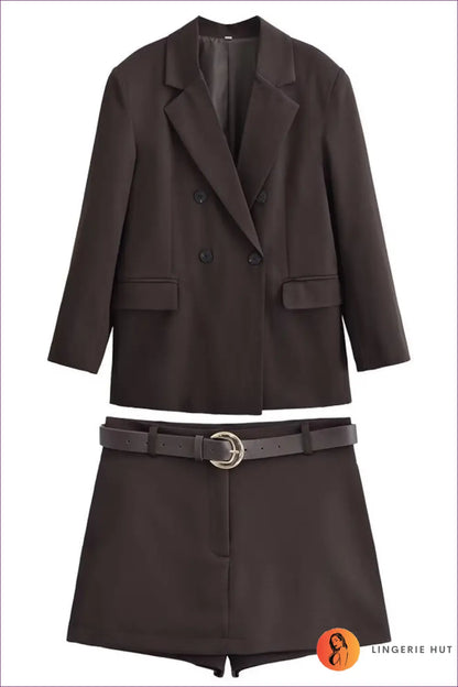 Blazer Set with Tailored Shorts - Power Player - co Ord - Lingerie Hut - All Season • Casual • Everyday • Formal Wear