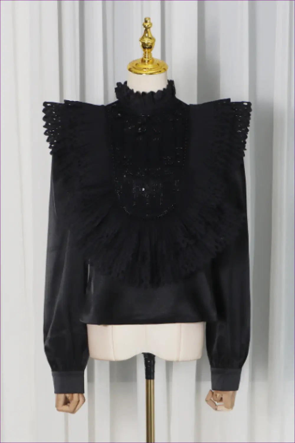 Blouse with Sequin Details - Victorian Romance - Top - Lingerie Hut - All Season • Cutout • Evening Wear • Formal