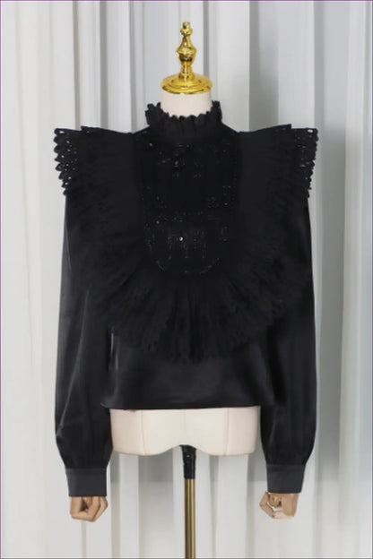 Blouse with Sequin Details - Victorian Romance - Top - Lingerie Hut - All Season • Cutout • Evening Wear • Formal