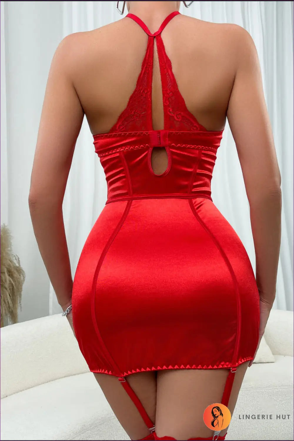Body Shaping Lace Set with Cutout Panel - French Elegance - Teddy - Boudoir • just in • Polyester • Sexy - Lingerie Hut