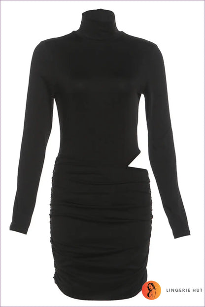 Bodycon Cutout Mini Dress - the one They’ll Ask About - m / Black - Dresses - Lingerie Hut - All Season • Casual • Date