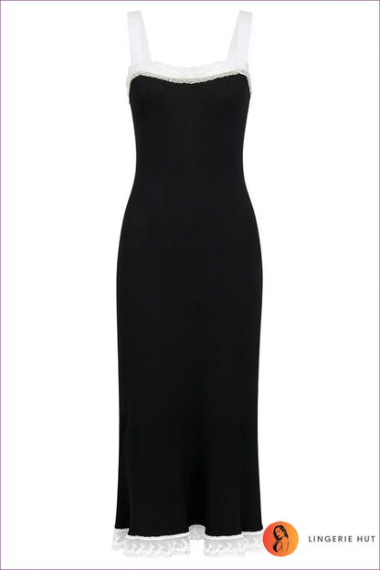 Bodycon Dress with Beaded Detail - Quiet Confidence - s / Black - Casual • Cotton • Dresses • Everyday - Lingerie Hut
