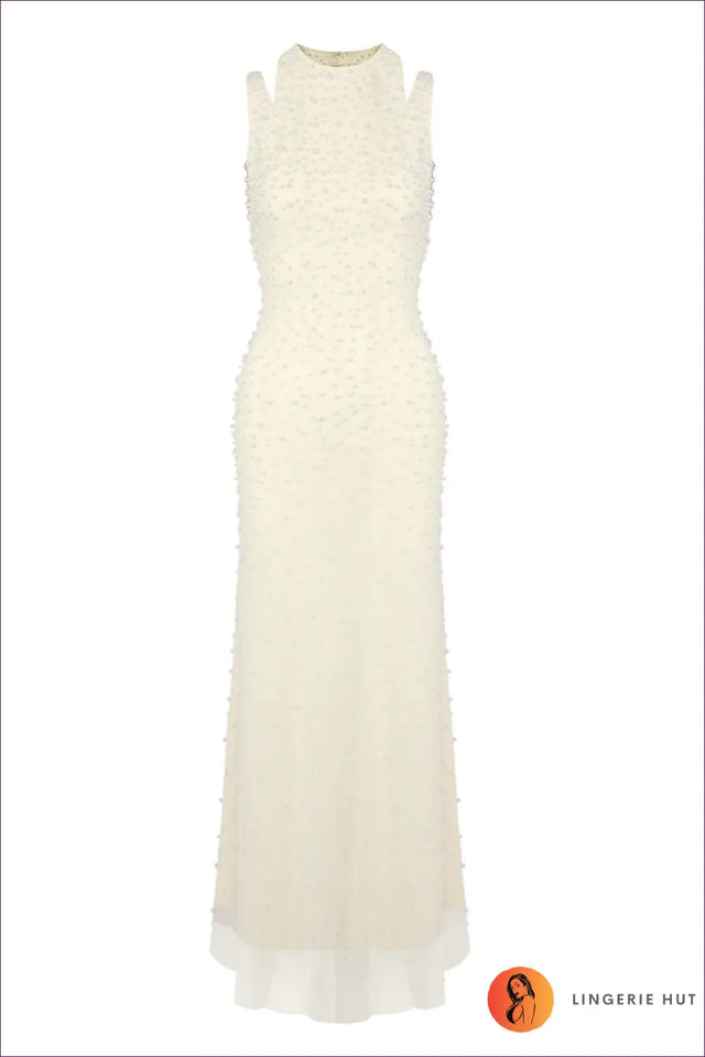 Bodycon Dress with Beaded Detail - Warm Weather Poise