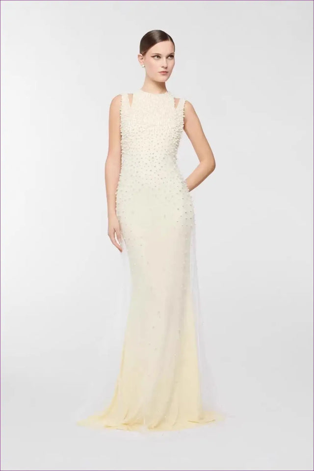 Bodycon Dress with Beaded Detail - Warm Weather Poise