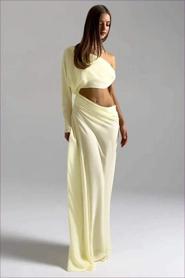Bodycon Dress with Cutout Detail - Late Afternoon Glow