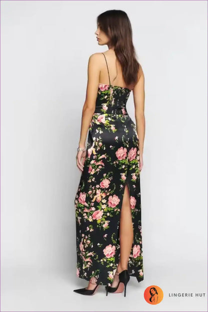 Bodycon Dress with Floral Print - Night out Glamour for All Season, Bodycon, Date Night, Dress, Evening Wear