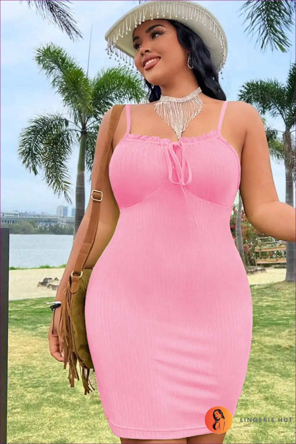 Bodycon Dress with Ruched Detailing - Confident Curves for All Season, Bodycon, Cutout, Date Night,