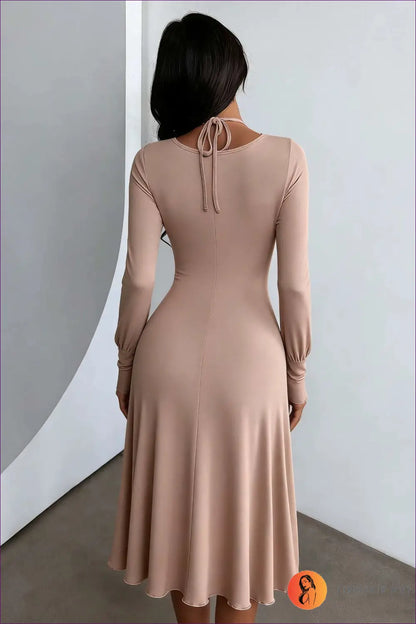 Bodycon Dress with Ruched Waist - Quiet Confidence - Casual • Cotton • Dresses • Everyday - Lingerie Hut