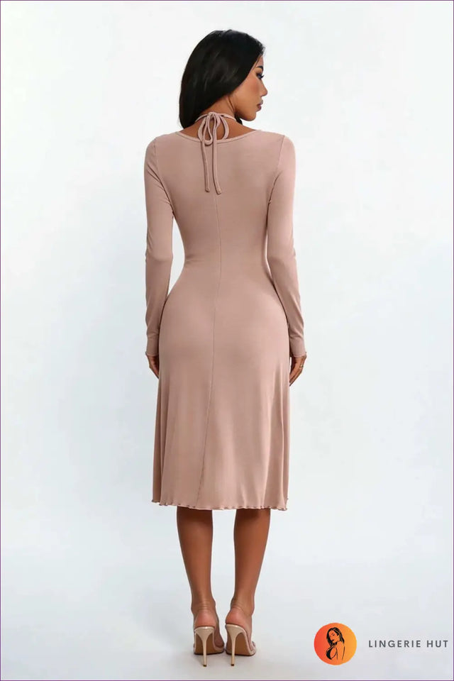 Bodycon Dress with Ruched Waist - Quiet Confidence