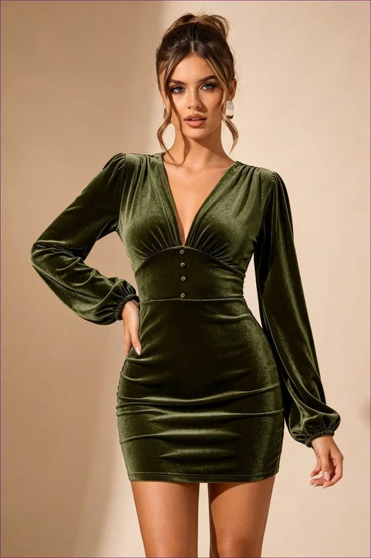 Bodycon Dress with Ruched Waist - Sunlit Ease - Casual • Cotton • Dresses • Everyday - Lingerie Hut