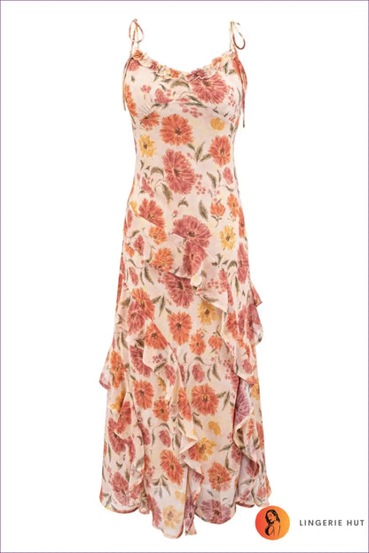 Bodycon Dress with Ruffle Trim - Daylight Romance - s / Multi - Casual • Cotton • Dresses • Everyday - Lingerie Hut