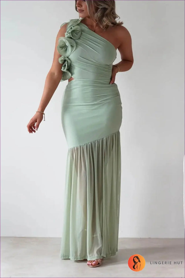 Bodycon Dress with Ruffle Trim - Warm Weather Poise