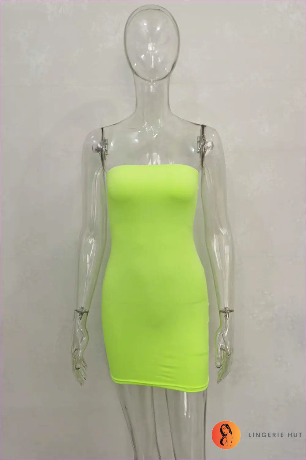 Bandeau Bodycon Mini Dress - s / Fluorescent Green - All Season • Clubwear • Date Night - Lingerie Hut