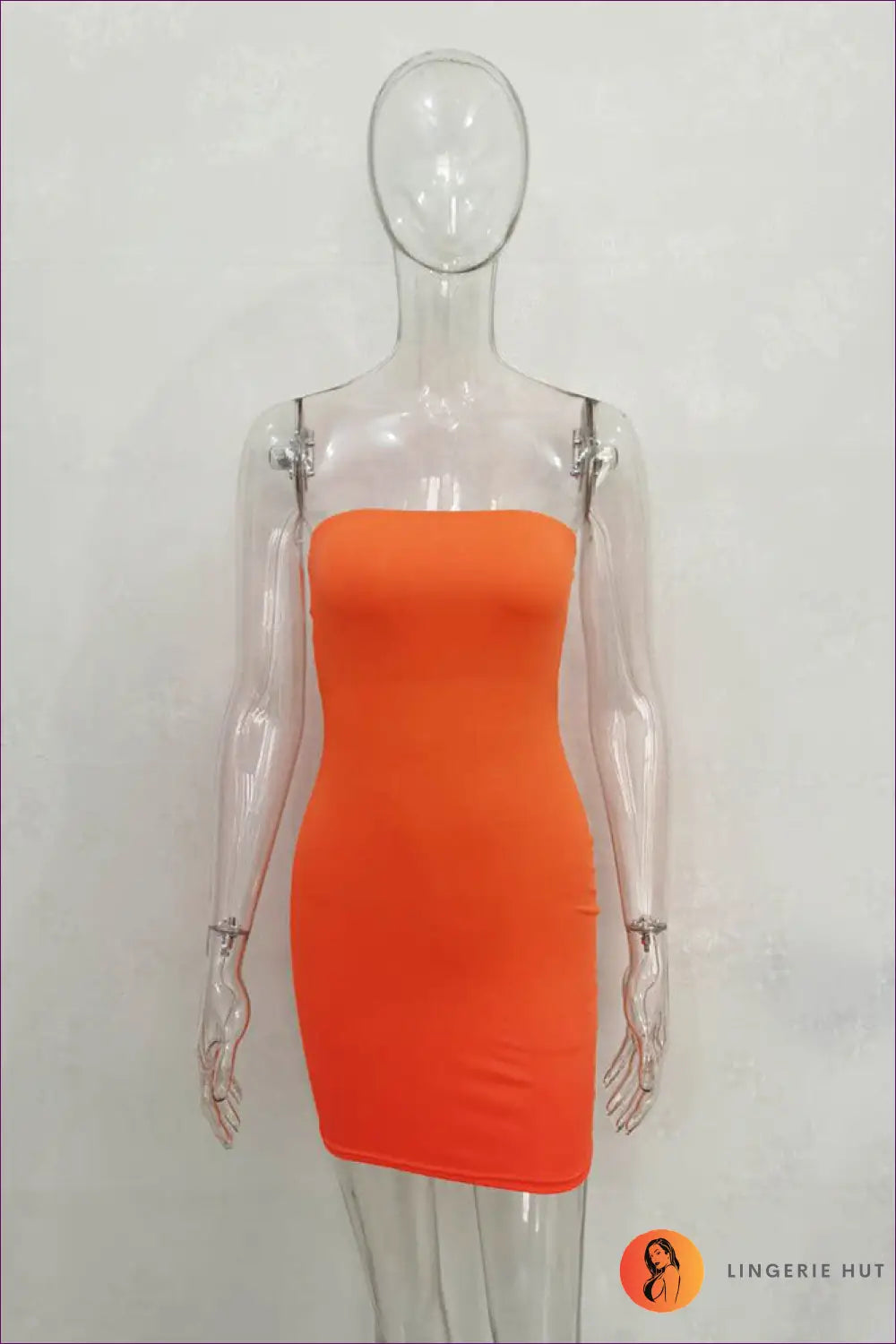 Bandeau Bodycon Mini Dress - s / Orange - All Season • Clubwear • Date Night - Lingerie Hut