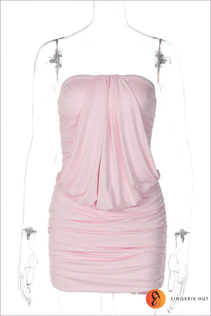 Bodycon Dress with Signature Waist Detail - Warm Weather Poise - s / Pink - Casual • Cotton • Dresses • Everyday