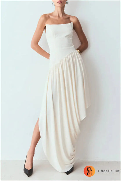Bodycon Dress with Smocked Bodice - Effortless Grace - s / White - Casual • Cotton • Dresses • Everyday - Lingerie Hut