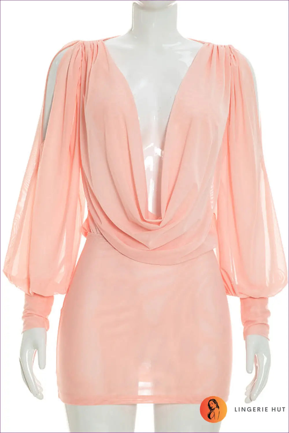 Bodycon Dress with Tie Waist Detail - Everyday Radiance - s / Pink - Backless • Casual • Cotton • Dresses - Lingerie Hut