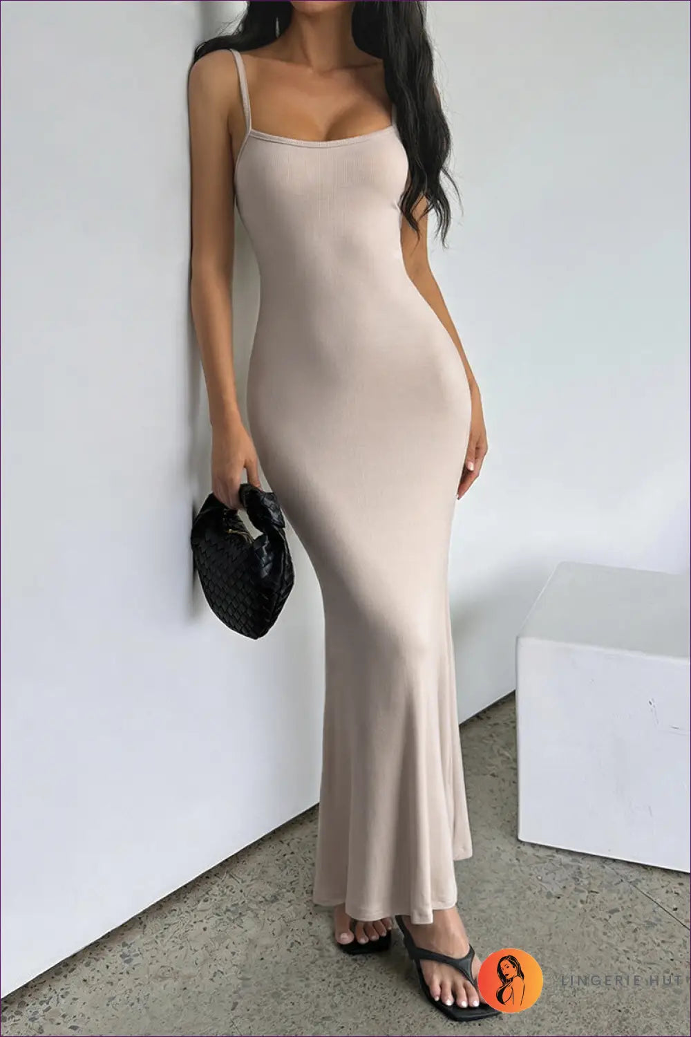 Bodycon Dress with Waist Detail - Soft Focus Charm - Casual • Cotton • Dresses • Everyday - Lingerie Hut