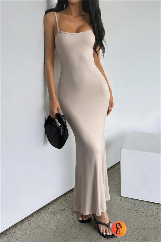 Bodycon Dress with Waist Detail - Soft Focus Charm - Casual • Cotton • Dresses • Everyday - Lingerie Hut