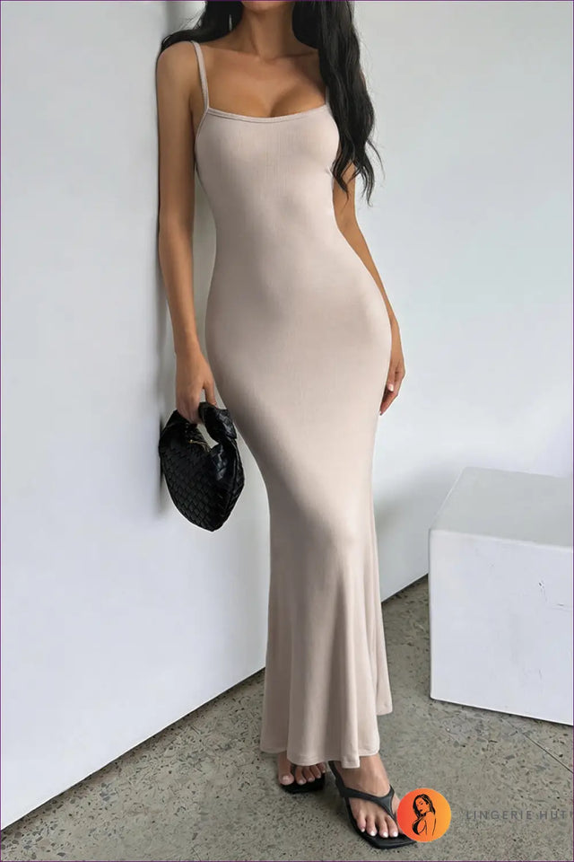Bodycon Dress with Waist Detail - Soft Focus Charm