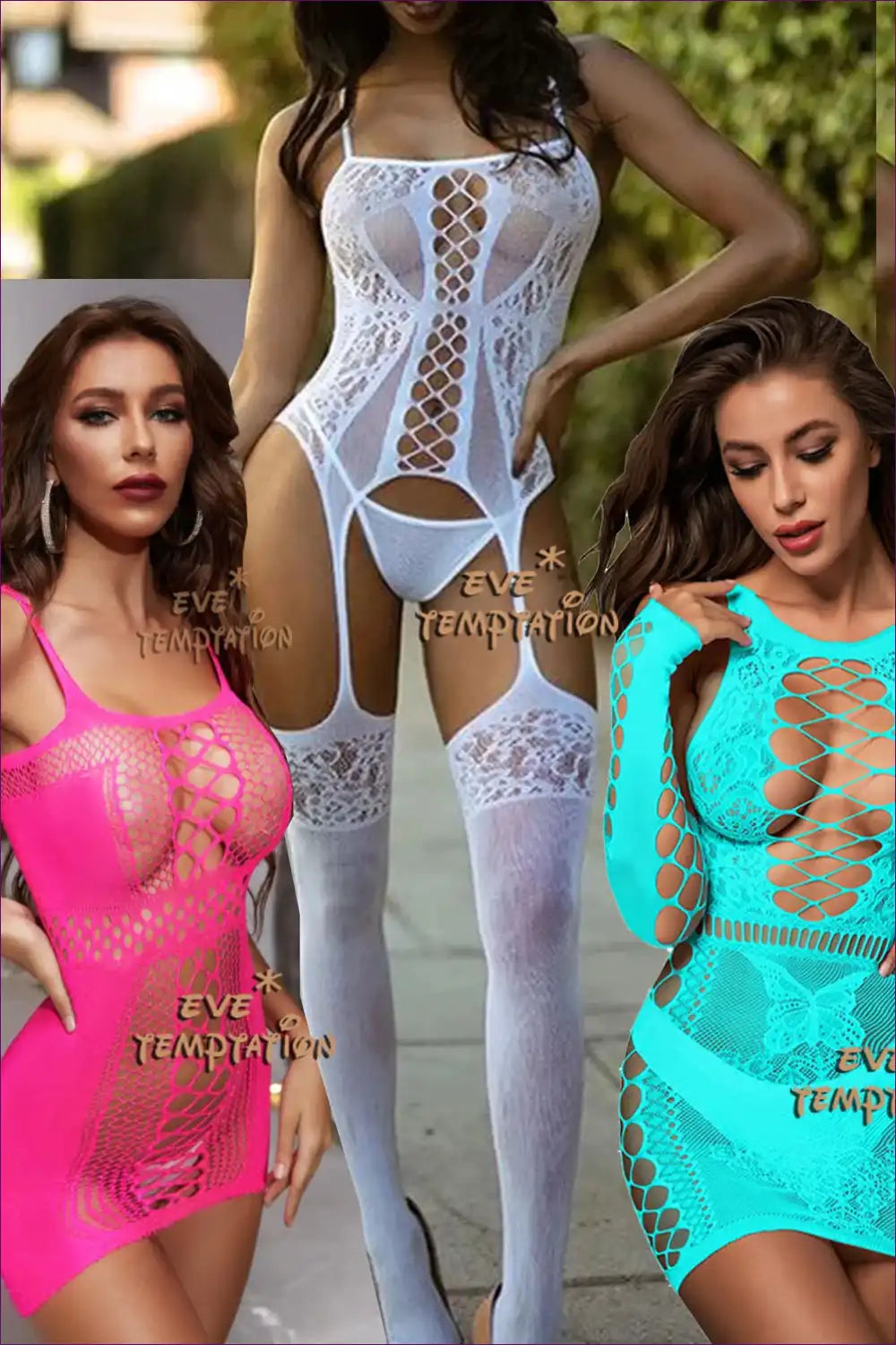 Bodystocking with Lattice Cut-outs - Bedroom Confidence Unlocked for Bodysuit, Boudoir, Cutout, Date Night,