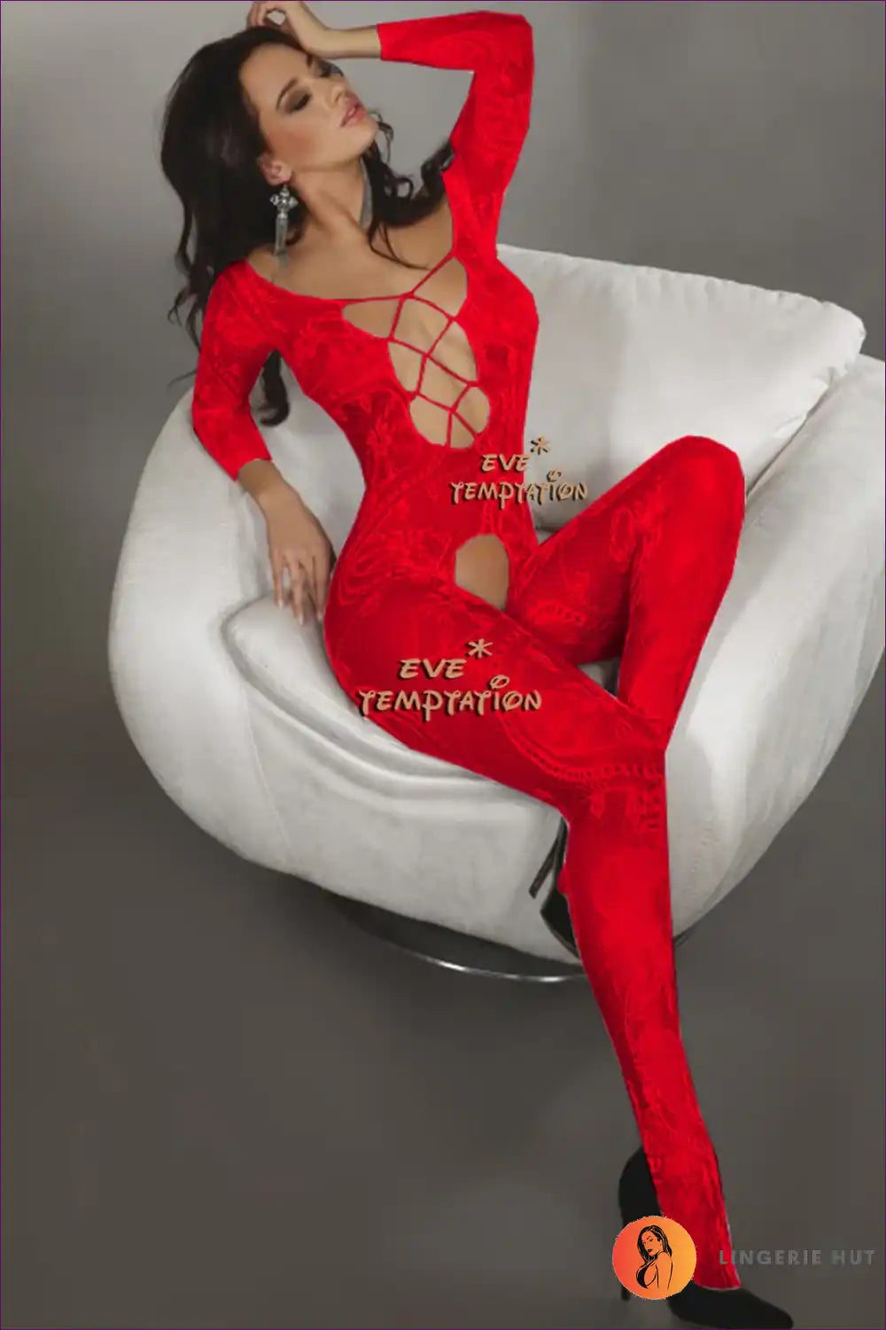 Bodystocking with Lattice Cut-outs - Bedroom Confidence Unlocked for Bodysuit, Boudoir, Cutout, Date Night,