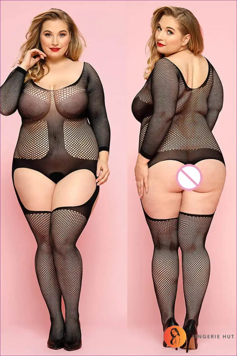 Bodystocking with Sheer Lace Pattern - Statement Confidence for Bodycon, Bodysuit, Boudoir, Everyday,