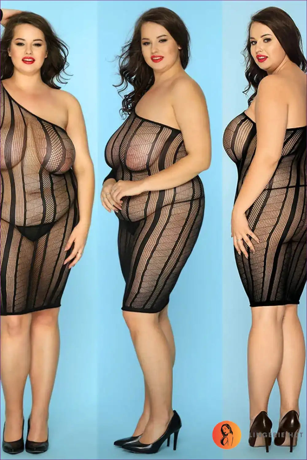 Bodystocking with Sheer Lace Pattern - Statement Confidence for Bodycon, Bodysuit, Boudoir, Everyday,