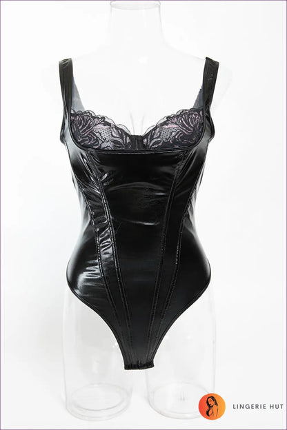 Bodysuit with Corset Seam Detail - After Dark Energy - s / Black - Teddies & Bodysuits - Boudoir • Date Night