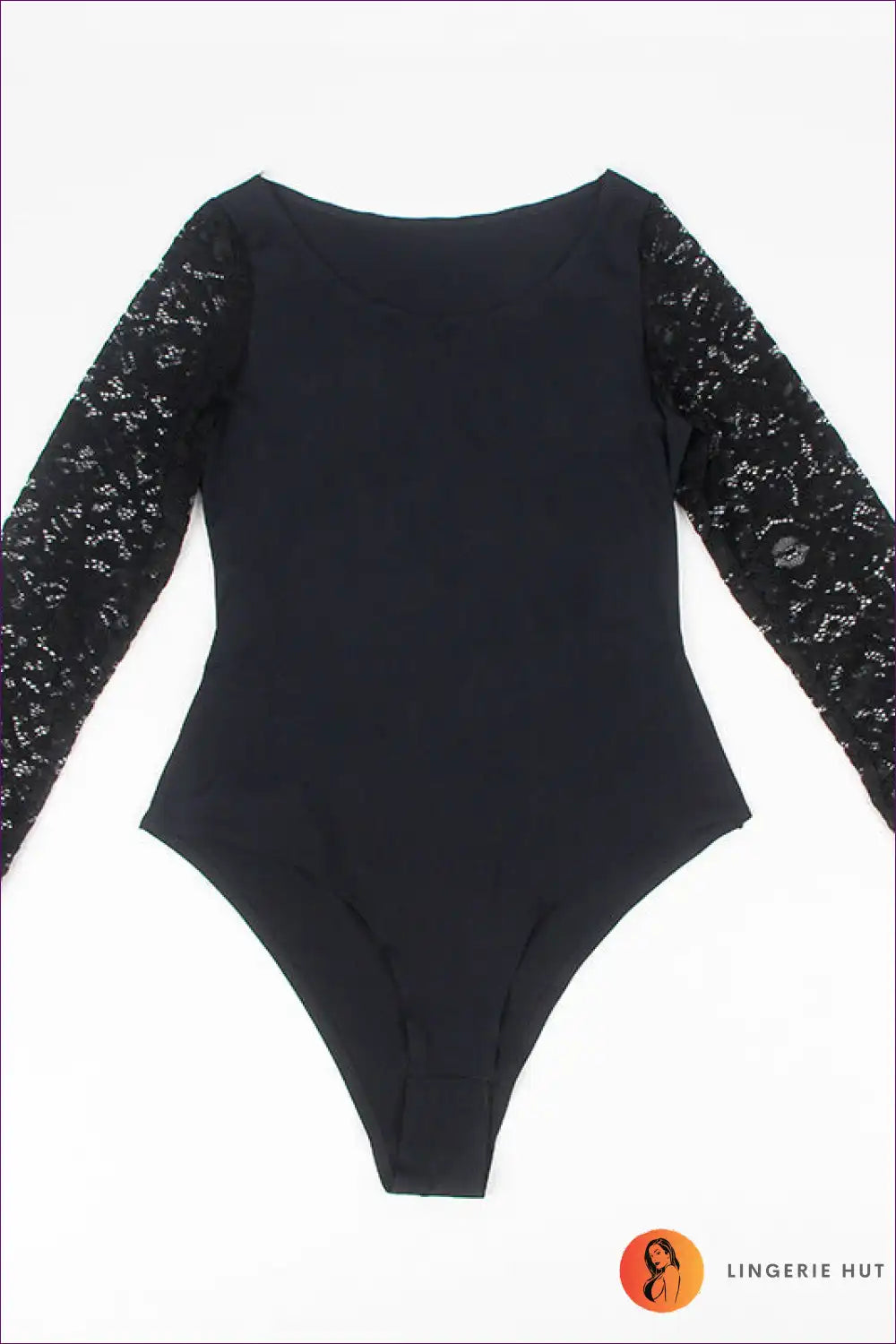 Bodysuit with Lace Sleeves - Effortless Elegance for All Season, Backless, Bodysuit, Evening Wear, Everyday