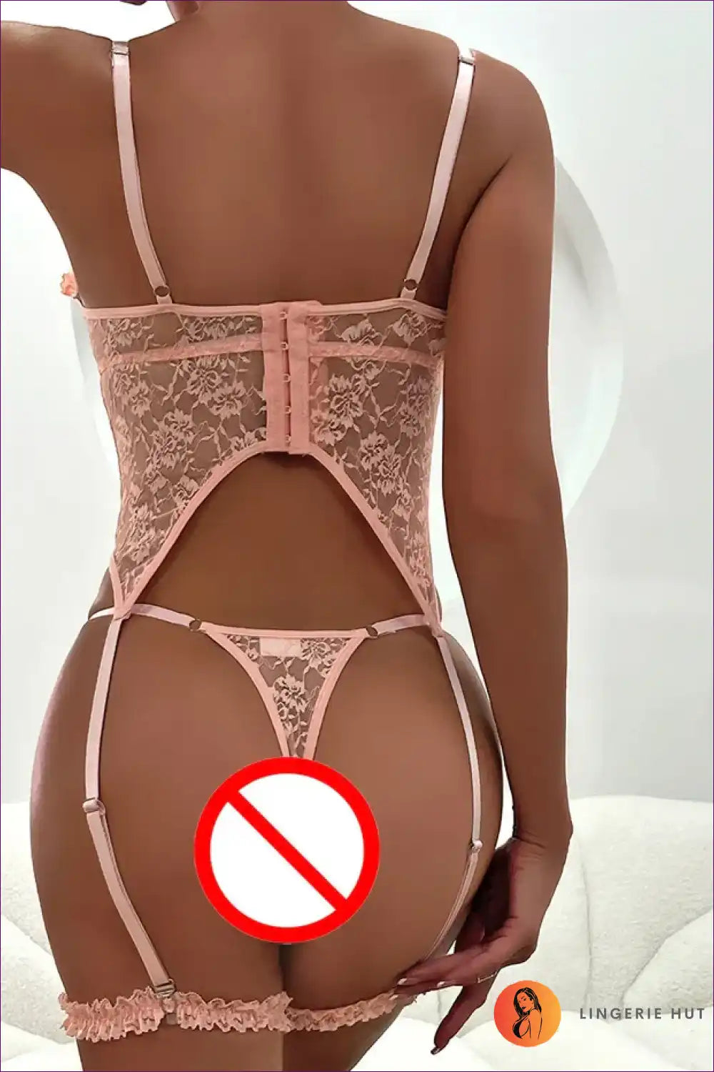 Bodysuit Set with Embroidered Lace and Ruffle Trim - Delicate Blush Muse for Bodysuit, Boudoir, Bridal,