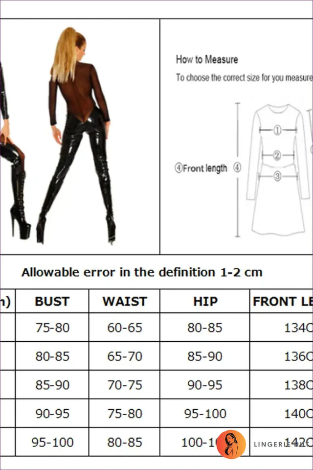 Wet Look Mesh Panel Bodysuit