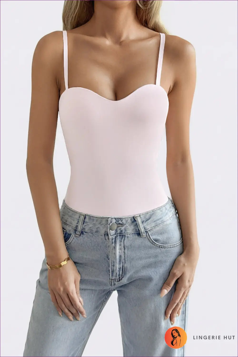 Bodysuit with Sweetheart Neckline - Effortless Elegance - s / Pink - Lingerie Hut - All Season • Autumn • Bodycon