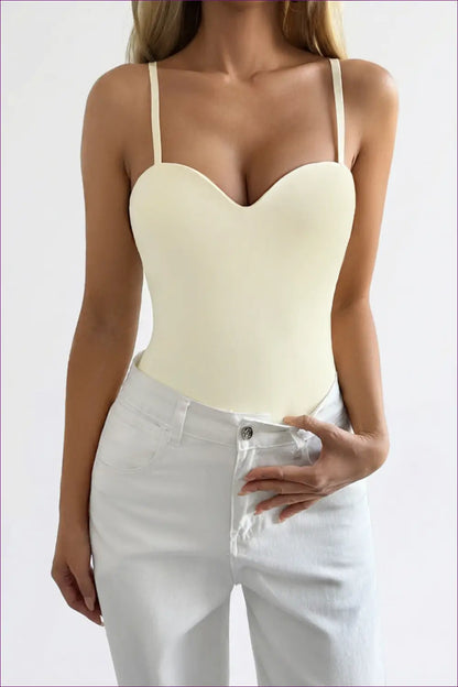Bodysuit with Sweetheart Neckline - Effortless Elegance - Lingerie Hut - All Season • Autumn • Bodycon • Casual