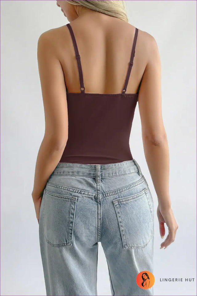 Sweetheart Neckline Bodysuit - Desk-To-Dinner Polish