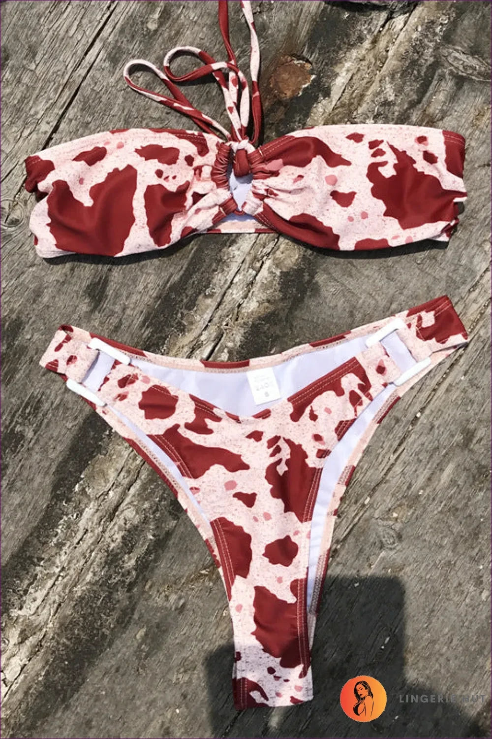 Get Ready To Unleash Your Wild Side With Our Boho Animal Print Tie Bikini! Embrace The Boho Vibes And Make