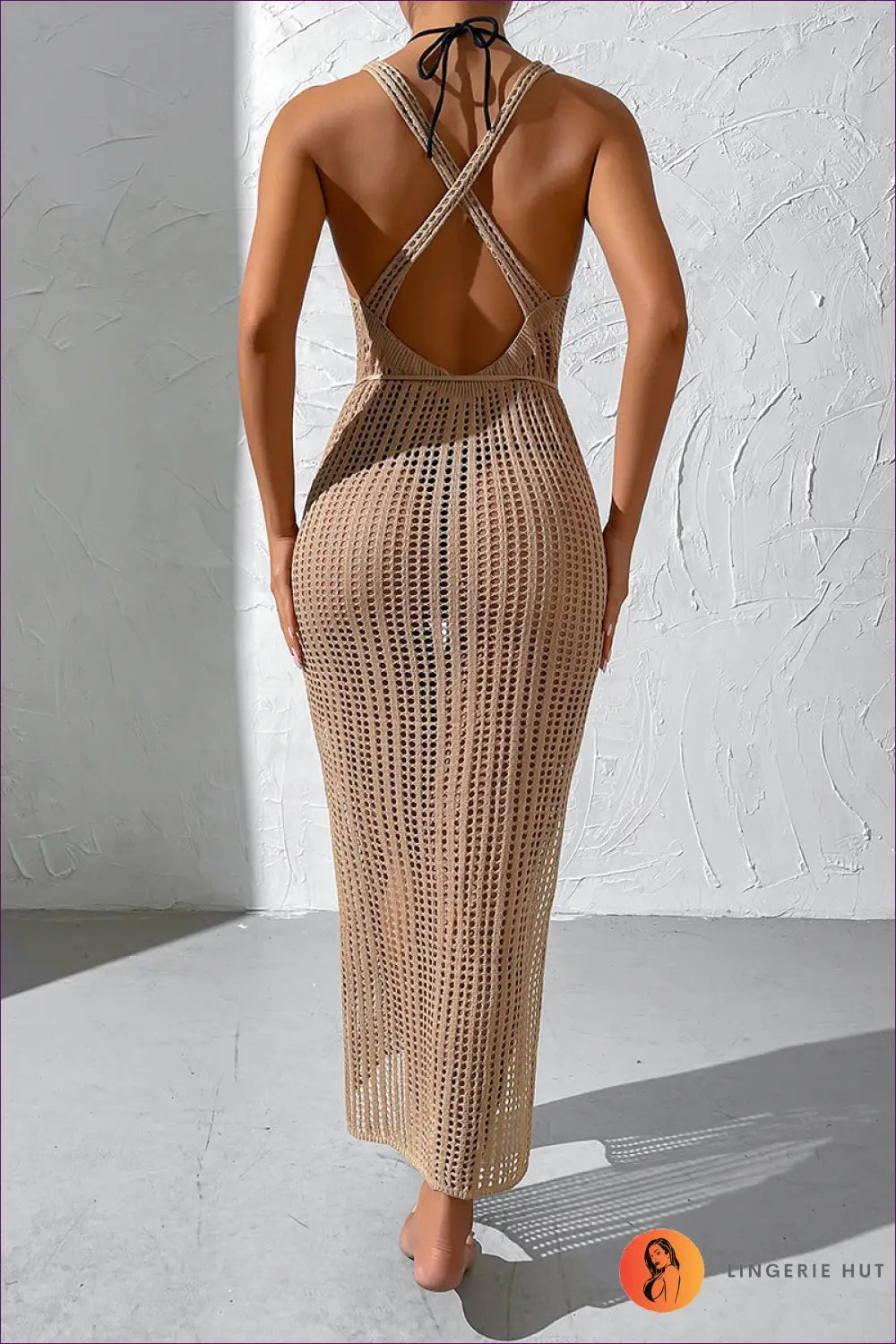 Boho Beach Maxi Dress with Cutouts - Sun-kissed Adventure Edit - Dresses - Lingerie Hut - Beachwear • Bodycon • Casual