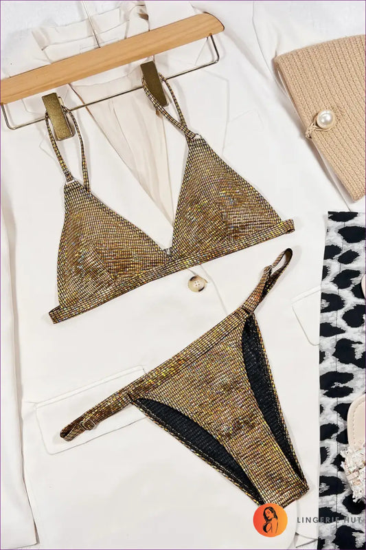 Boho Bikini Set - Effortless Summer Escape - s / Gold - Swimwear - Lingerie Hut - Beachwear • Casual • Glamour