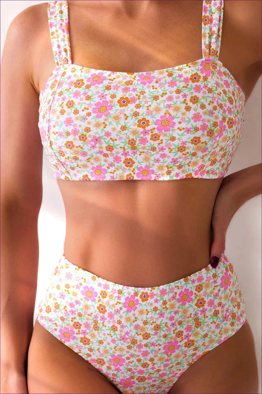 Boho Blossom High-waist Bikini - Embrace The Summer Vibes