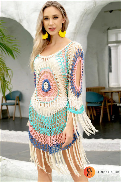 Bask In Carefree Vibes With a Boho Beach Cover-up! Unveil Your Bohemian Spirit Cotton Cutout Creation