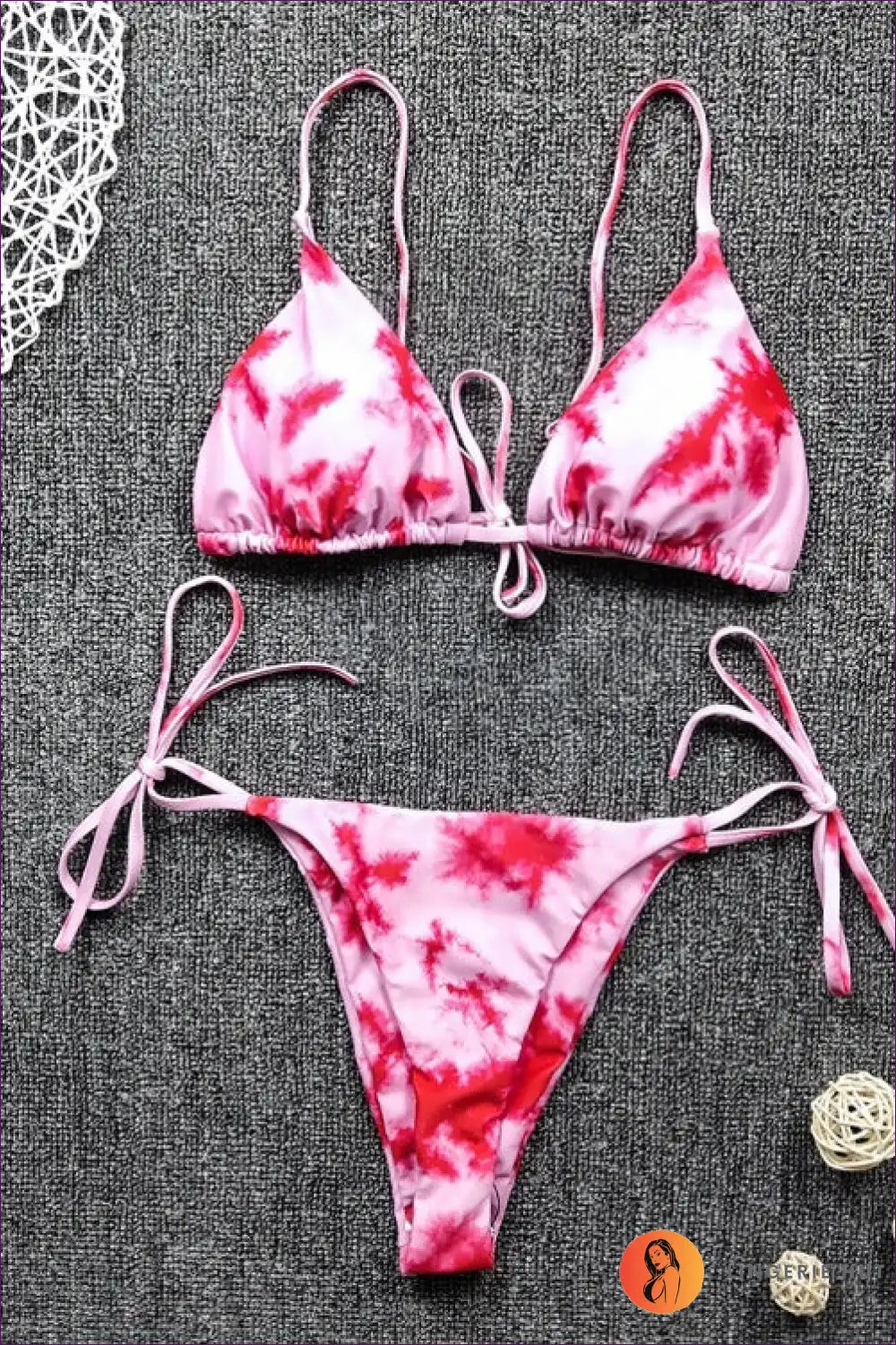 Unleash Your Inner Bohemian With a Color Blooming Lace-up Bikini. Dive Into Vibrant Hues And Trendy Patterns.