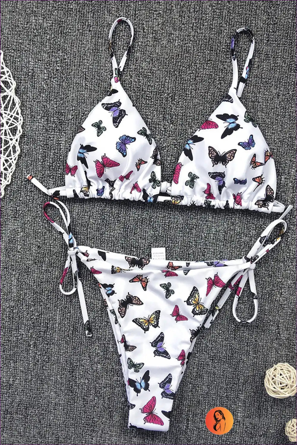 Unleash Your Inner Bohemian With a Color Blooming Lace-up Bikini. Dive Into Vibrant Hues And Trendy Patterns.