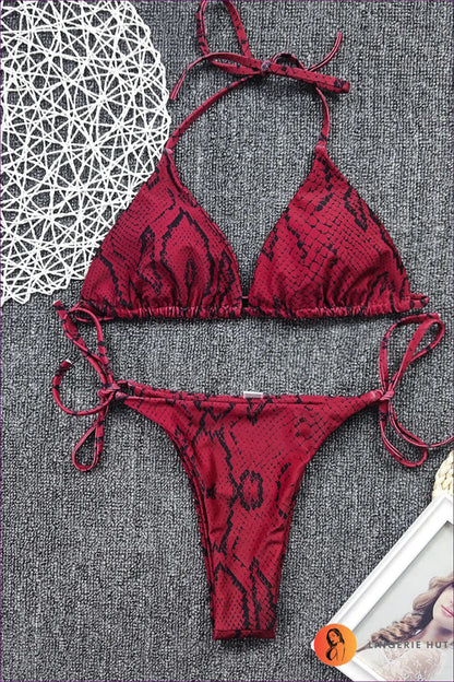 Unleash Your Inner Bohemian With a Color Blooming Lace-up Bikini. Dive Into Vibrant Hues And Trendy Patterns.