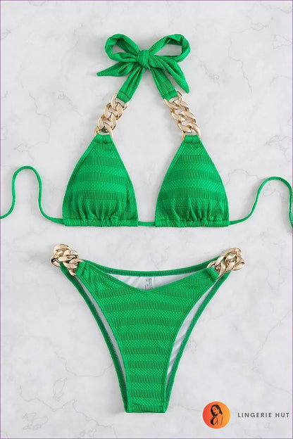Elevate Your Beach Style With Our Boho Chic Solid Color Bikini Swimsuit. Effortlessly Trendy And Laid-back,