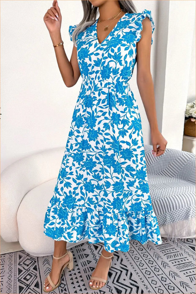 Boho Chiffon Maxi Dress - Garden Party Ready