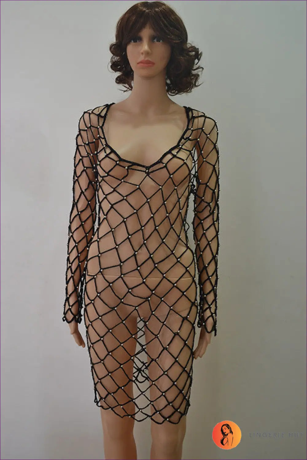 Boho Crochet Beach Cover Up Dress - Summer Evenings Sorted - s / Black - Dresses - Lingerie Hut - Beachwear • Cotton