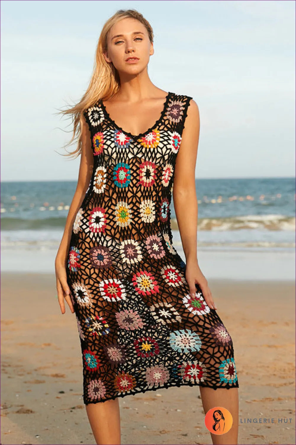 Boho Crochet Beach Dress - Summer Elegance For x